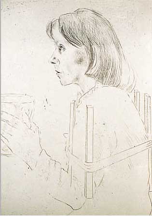LASSNIG, MARIA, MäDCHEN MIT WEINGLAS, LITHOGRAPHIE VON 1981, HANDSIGN., NUM. 9/15, CA. 63,5 X 45 CM