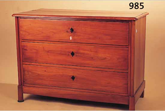 KOMMODE, PFALZ, UM 1830, KIRSCHBAUM MASSIV, RESTAURIERTER WOHNFERTIGER ZUSTAND, CA. 83 X 114 X 59 CM