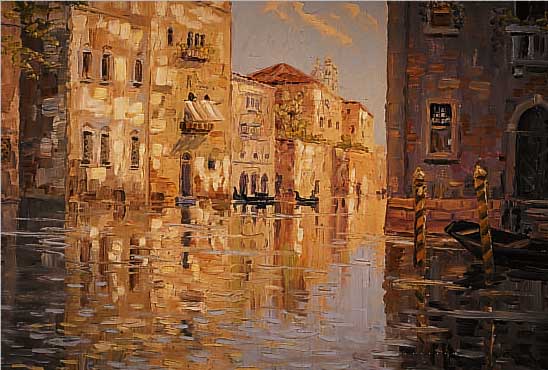 ANDOK, LUDWIG VON, *1890 - 1981, GEBOREN IN UNGARN, WIRKTE IN MüNCHEN, HIER: VENEDIG- ANSICHT, ÖL/LWD., SIGN., 70 X 100 CM, R.