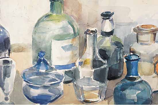 DELL, ADI, *1890 DüSSELDORF- 1977, DEUTSCHERMALER, GRAPHIKER UND AQUARELLIST. SCHüLER VON WILHELM TRüBNER, HIER: STILLEBEN MIT ...