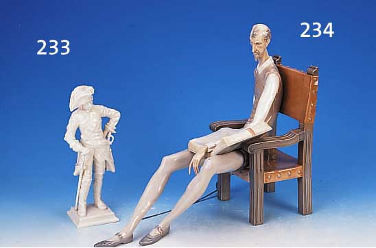 SKULPTUR, HUTSCHENREUTHER, 2. HäLFTE 20.JH., PORZELLAN, "DER ALTE FRITZ", SIGN. KARL TUTTER, H. 27.5 CM