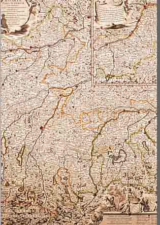 ALTKOLOR. KUPFERSTICHK. V. VISSCHER, CA. 1685, BAVARIAE PARS SUPERIOR CUM INSERTIS..., MIT INSETKARTE OB. RE. DER HERR- SCHAFT ...