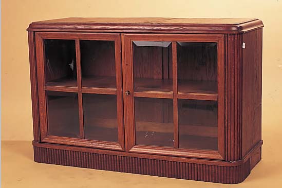 WANDVITRINE, DEUTSCH, 30ER JAHRE, EICHE MASSIV UND FURNIERT, CA. 60 X 90 X 36 CM
