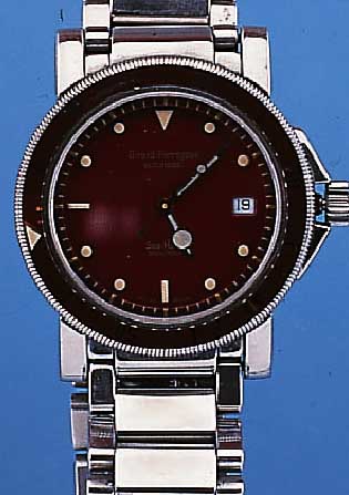 GIRARD PERREGAUX HERRENARMBANDUHR SEA HAWK, REF.-NR. 7100/A/825, SCHWEIZ UM 1992, EDELST.,MASSIV, BODEN U. KRONE VERSCHR., EDELST.-BAND M. DOPPELTER ...