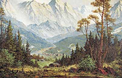 WEGENER, ADOLF, *1891 BERLIN, DEUTSCHER LANDSCHAFTSMALER, HIER: IM STUBAITAL, ÖL/LWD.,(REST.), SIGN., 80 X 100 CM, R.