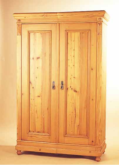 SCHRANK, DEUTSCH, UM 1880/90, WEICHHOLZ, LEICHTE ALTERSSCHäDEN, 188 X 120 X 50 CM