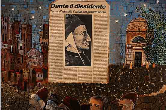 BARTOLINI, LUCIANO, GEB. 1948 FIESOLE, LEBT IN FLORENZ UND MAILAND, ZAHLREICHE AUSSTEL- LUNGEN, HIER: DANTE, POETA E POLITICO, ÖL/ LWD ...