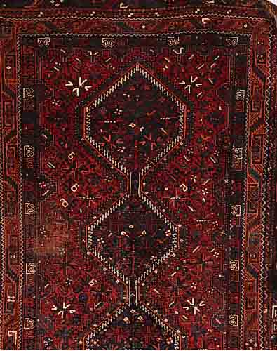 SHIRAZ, PERSIEN, 328 X 211CM, EHZ 4-5 WOLLE AUF WOLLE, CA.50 JAHRE