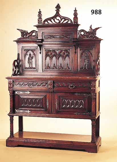 ANRICHTE, FRANKREICH, UM 1880/90, EICHE MASSIV