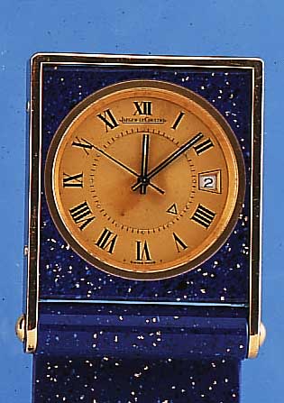 JAEGER LE COULTRE TISCH/REISEWECKERCHEN MEMO- VOX, REF.-NR. 11156/71, SCHWEIZ UM 1974, MASSIV MESSING, TEILW. VERG., TEILW. LACKIERT,IM ...