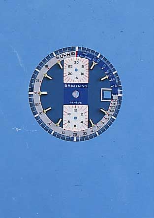 BREITLING CHRONOGRAPHEN-ARMBANDUHRGEHäUSE, IN PULTFORM, MASSIV EDELST., LüNETTE, ZIFFER- BL. FüR REF.-NR. 7101, GEH.-NR. 1371589, UM 1971, ...
