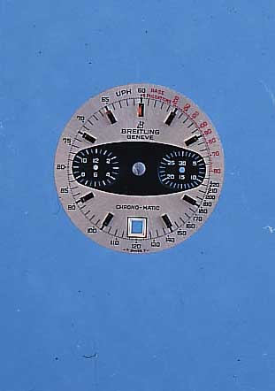 BREITLING CHRONOGRAPHEN-ARMBANDUHRGEHäUSE, IN PULTFORM, MASSIV EDELST., LüNETTE, ZIFFER- BL. FüR REF.-NR. 2117, GEH.-NR. 1370854, UM 1971, ...