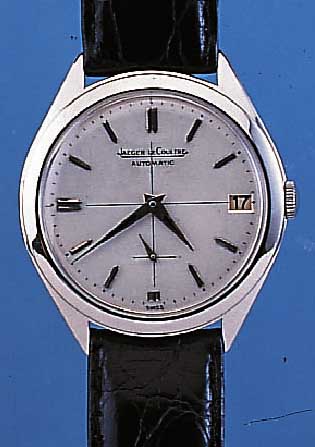 JAEGER LE COULTRE HERRENARMBANDUHR, REF.-NR.719377, SCHWEIZ UM 1952, EDELST., BODEN GE- SCHR., BLATT REST., DATUM, SOGEN. HAMMERAUTO- MATIK, KAL. ...