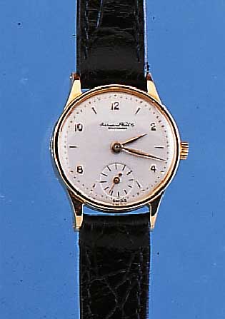IWC DAMENARMBANDUHR, REF.-NR. 1222770, SCHWEIZ UM 1951, GG 750/000, BODEN U. GLASR. GEDR., BLATT REST., KL. SEK., RUNDANKERW., 15 ST., ...