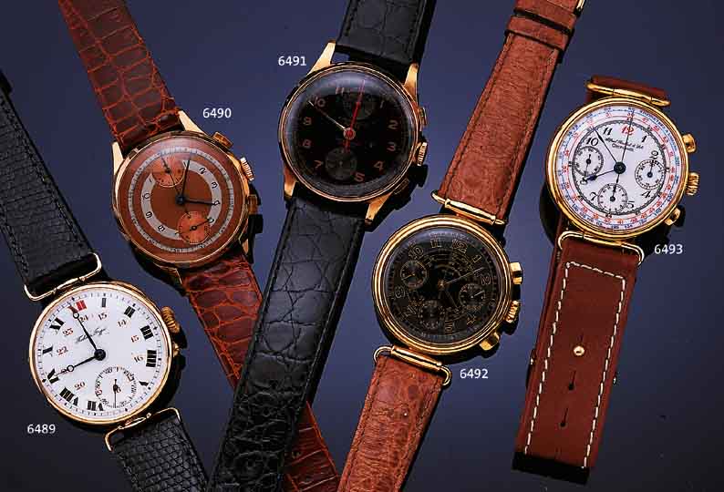 VENUS ARMBANDCHRONOGRAPH, REF.-NR. 92, SCHWEIZ UM 1949, RG 750/000, BODEN U. GLASR. GEDR., METALLCUV. ZUR ARMIERUNG, ORIG.-ZIFFER-BL., ...