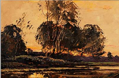 KöHRER, MüNCHEN, ÖL/HOLZ, LANDSCHAFTSDARSTELLUNG, SIGNIERT, 30 X 40 CM RAHMEN