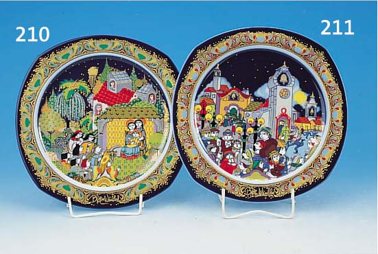 WEIHNACHTSTELLER, BJöRN WIINBLAD, ROSENTHAL, LIMIT. AUFLAGE, 1984, HANDSIGNIERT U. DAT. 13.4.88, IN ORIGINALKARTON, D. CA. 28 CM