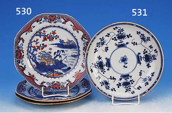 SCHALE, CHINA, UM 1740, PORZELLAN, BEMALT, D. 22 CM, MIN. AM RAND BEST.