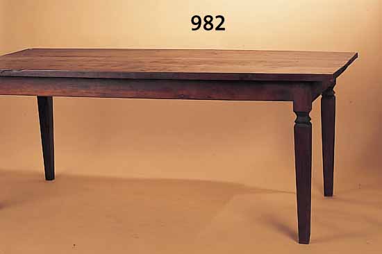 LANDHAUSTISCH, IM GRüNDERZEITSTIL, KASTANIE, 80 X CA. 199 X 98.5 CM