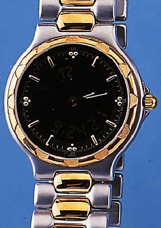 LONGINES HERRENARMBANDUHR CONQUEST, SCHWEIZ UM 1990, EDELST. MATT., WIE EDELST.-BAND, DOPPELTE, UNSICHTB. FALTSCHL., KRONE, LüNETTE SOWIE ...