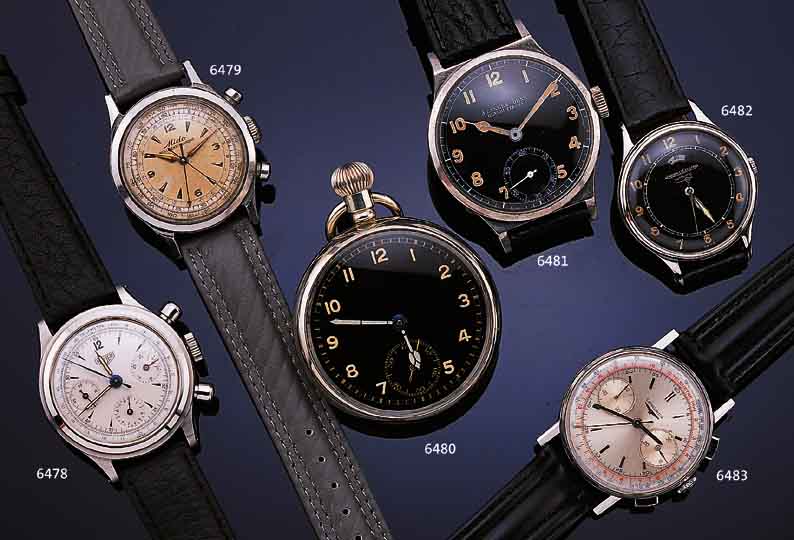 ROLEX MILITäRTASCHENUHR, REF.-NR. A12532, SCHWEIZ/ENGLAND UM 1944, ARGENTAN-GEH., BODEN U. GLASR. GESCHR., REG.-GRAV. AUF GEH.-BODEN U. AM ...