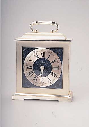 ANGELUS TISCHüHRCHEN ELEKTRIK, REF.-NR. 1216, SCHWEIZ UM 1970, MESSING VERS. (PUTZ- SP.), ZIFFERBL. VERS. M. STERNENHIMMELHINTER- GR., ...