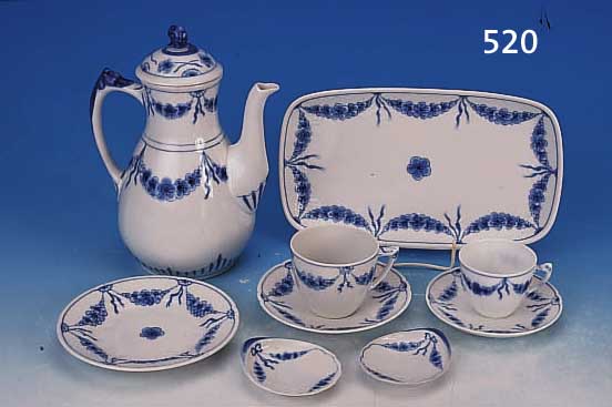 KAFFEE- UND MOKKASREVICE, BING & GRöNDAHL, 2. HäLFTE 20. JH., PORZELLAN, BEST. AUS 11 TASSEN MIT UNTERTASSEN, 12 ...