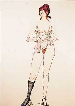 BEHRENDT-CORINTH, CHARLOTTE, EHEFRAU DES LOVIS CORINTH, FARBLITHOGRAPHIE AUS DER MAPPE ANITA BERBER, GURLITT PRESSE BERLIN 1919, ...