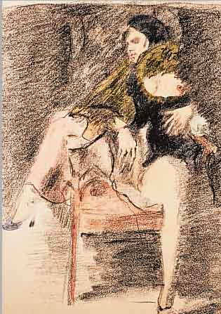 BEHRENDT-CORINTH, CHARLOTTE, EHEFRAU DES LOVIS CORINTH, FARBLITHOGRAPHIE AUS DER MAPPE ANITA BERBER, GURLITT PRESSE BERLIN 1919, ...