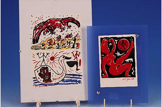PENCK, A.R., DREI MULTIPLES, FARBOFFSET, ALLE HANDSIGNIERT, JE CA. 10 X 15 CM, U.GL.