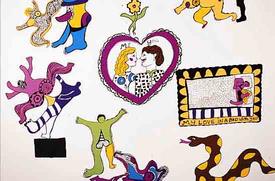 DE ST. PHALLE, NIKI, REMEMBER, FARBLITHO- GRAPHIE, HANDSIGNIERT, NUM. 91/100, (SIG- NATUR UND NUMERIERUNG LEICHT VERBLASST), CA. 50 X 61 CM