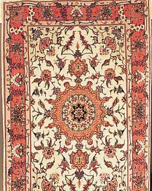 TäBRIZ FEIN,PERSIEN CA 105 X 63 CM. KORKWOLLE MIT SEIDE.CA 500.000 KN/QM.