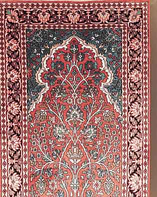 KASCHMIR,INDIEN CA 124 X 80 CM. FLOR SEIDIG.