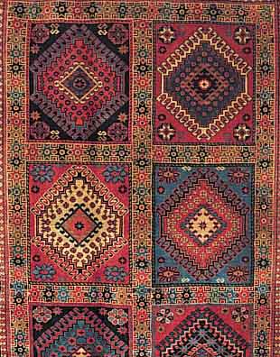 YALAMEH,PERSIEN CA 198 X 80 CM. WOLLE AUF WOLLE.