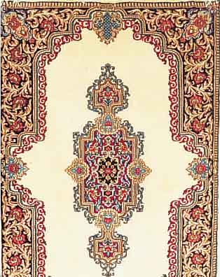KERMAN,PERSIEN CA 143 X 100 CM. FLOR WOLLE.
