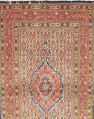 MUD,PERSIEN CA 163 X 98 CM. FLOR WOLLE MIT SEIDE.