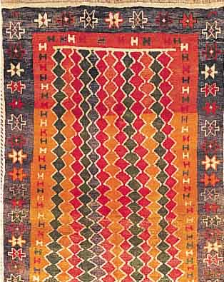 GABBEH,PERSIEN CA 148 X 94 CM. WOLLE AUF WOLLE.CA 30 JAHRE.