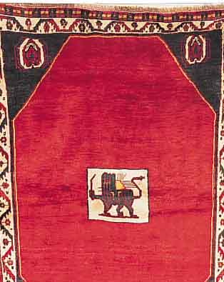 GABBEH,PERSIEN CA 175 X 116 CM. WOLLE AUF WOLLE.CA 30 JAHRE.