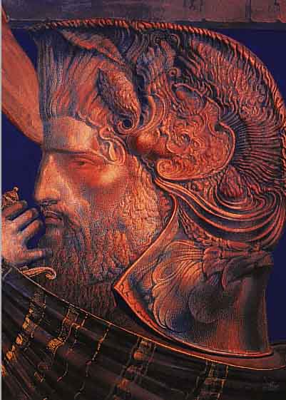 FUCHS, ERNST, PROF., TELRAMUND, FARBSERI- GRAPHIE VON 1979, HANDSIGNIERT, NUM. 264/450, CA. 47 X 45 CM