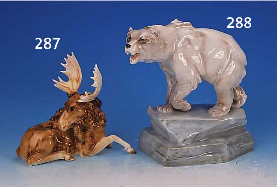 SKULPTUR, HUTSCHENREUTHER, 50ER JAHRE, PORZELLAN, 20 X 25 CM, ENTWURF TUTTER