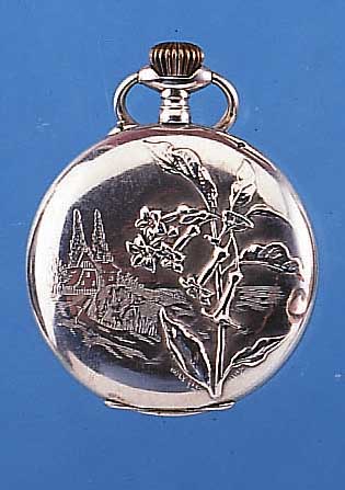 OFFENE HERRENTASCHENUHR LEPINE, REF.-NR. 5066/30, SCHWEIZ UM 1912, 800ER SILBER, ALTER LAGERBEST., RüCKS. SCHöNE RELIEFIERUNG VON HOLY ...