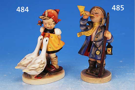 HUMMELFIGUR, GOEBEL, 40ER JAHRE, STEINGUT, 13 X 9 CM, GäNSELIESEL