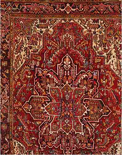 HERITZ,PERSIEN CA.332 X 230 CM. EHZ.3 CA.40 JAHRE FLOR WOLLE.