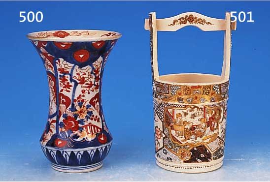 GEFäß, JAPAN, UM 1870-80, SATSUMA, FEINSTEINGUT, REICHE BUNTE FELDERBEMALUNG, FEINES KRAKELEE, H. CA. 17,5 CM