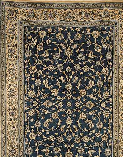 NAIN,PERSIEN CA 302 X 205 CM. FLOR WOLLE MIT SEIDE.