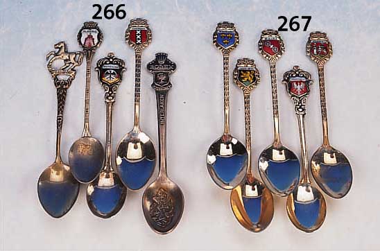 KONVOLUT AUS 12 STäDTELöFFELN, 800ER SILBER,Z. B. FRANKFURT/MAIN; WIESBADEN; BERLIN; MAINZU. STUTTGART, MüNCHEN, L. CA. 10 CM