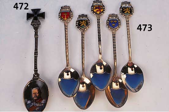 KONVOLUT AUS 13 STäDTELöFFELN, 800ER SILBER,Z. B. WORMS, MANNHEIM, HEIDELBERG, LUDWIGS- HAFEN, BAD NAUHEIM, USW., L. CA. 10 CM