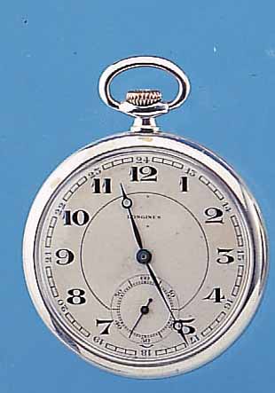 LONGINES HERRENTASCHENUHR LEPINE, REF.-NR. 5100328, SCHWEIZ UM 1930, KAL. 19,79N, 15 ST.,WERK VERG., KOMP.-UNR., GEBL. BREG.-SPIR., FEINREG. M. ...