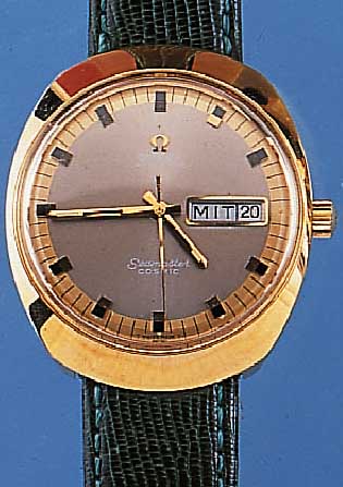 OMEGA HERRENARMBANDUHR SEAMASTER-COSMIC, REF.-NR. 166/035, SCHWEIZ UM 1969, METALL- EINSCHALENGEH. HARTVERG. (20 MICRON), GET. A-WELLE, TAG ...