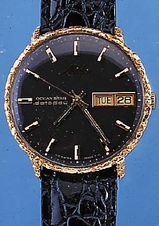 MIDO HERRENARMBANDUHR OCEAN STAR, REF.-NR. 6455478/5009, SCHWEIZ/USA UM 1965, METALL M. GG-AUFLAGE, LüNETTE U. BANDANST. IM SOGEN. ...